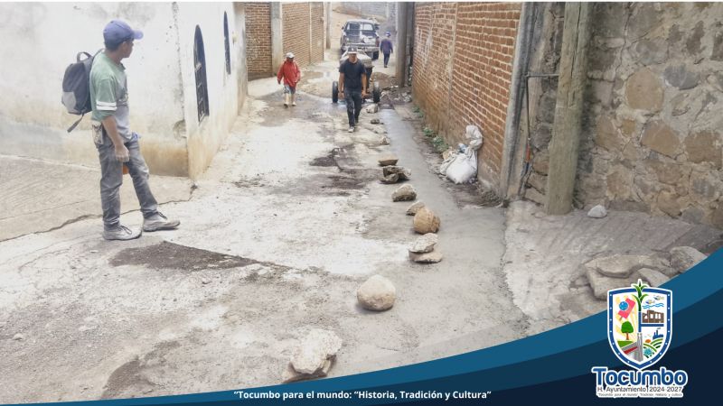 Concluyen trabajos de tubería y reparación de concreto en la Colonia Las Peñas, en Santa Clara