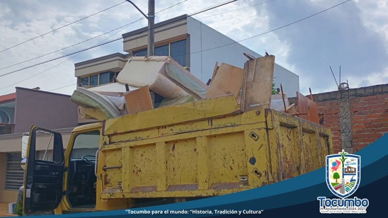 Realizan jornada de descacharrización en Tocumbo